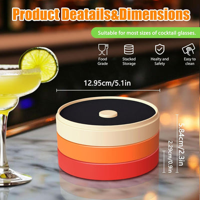 Juego de rimmer de sal para cócteles con caja de sal para margaritas, Bloody Marys y Gimlets