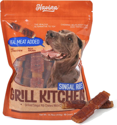 15 Unidades Galletas Perro Parrilla Sin Hueso Masticable
