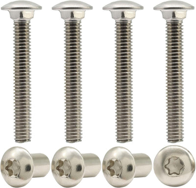 Set 4 pernos cerrojo remolque acero inox 304 con tuercas 5/16pulg