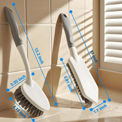 Set 2 Cepillos Servicio Pesado Cerdas Duras para Baño Ducha Piso