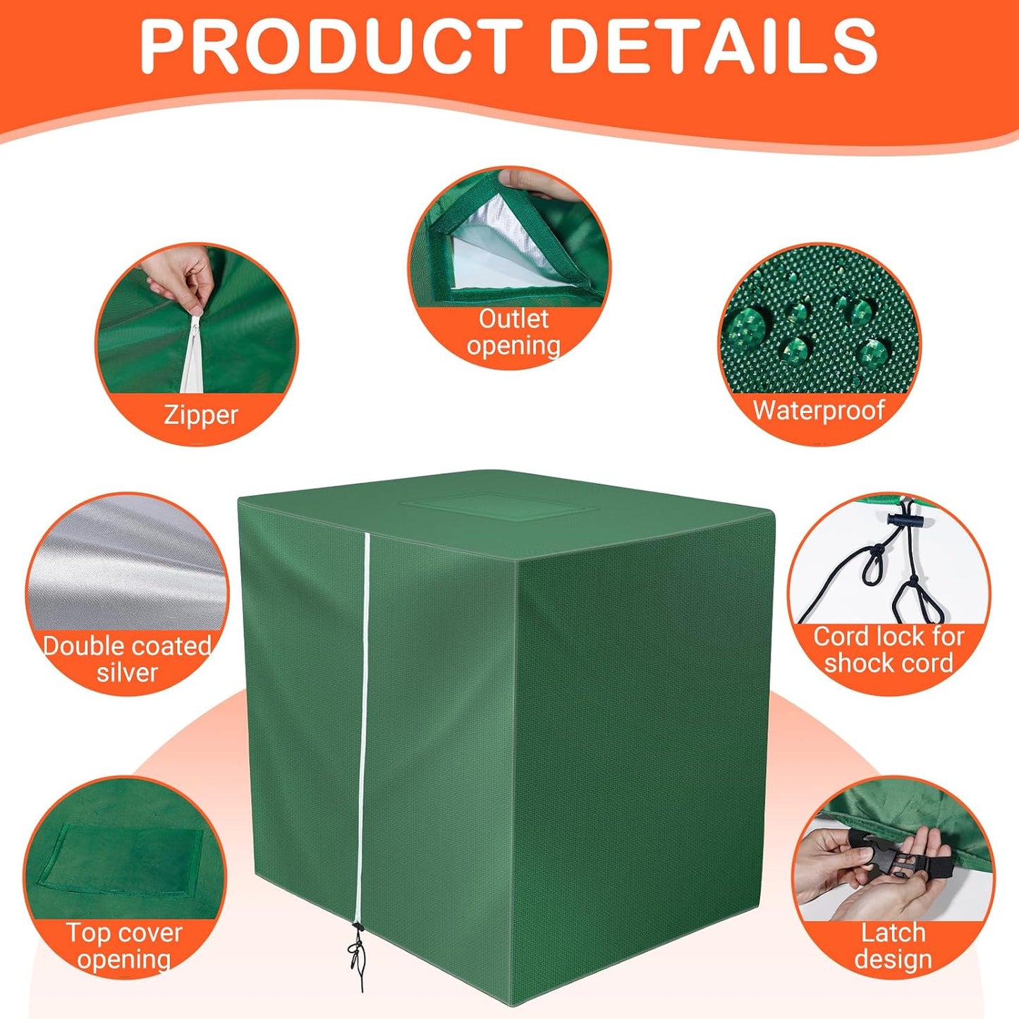 Funda tanque agua exterior 1000L impermeable verde