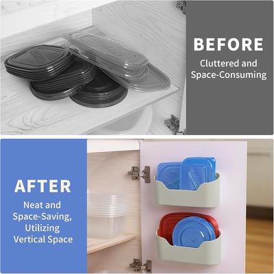2 Organizadores Tapa Sin Perforaciones para Gabinete Cocina