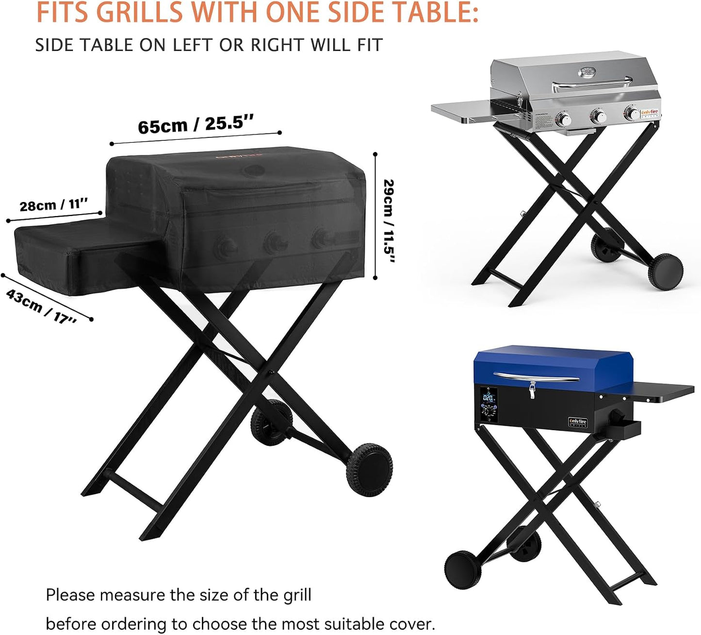 Cubierta parrilla Onlyfire GS308 GS310 GS342 GS343 negro