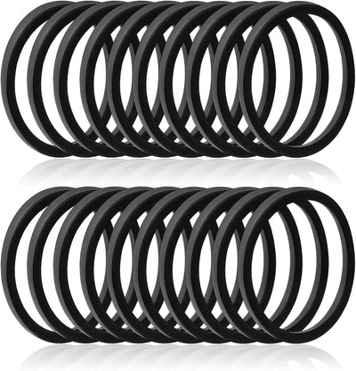 20 Sellos Junta Goma Brida Comp Taco Alta Temperatura Negro