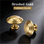 Pack 10 Pomos Plegables Bronce Champán 1-3/8pulg Armario Cocina