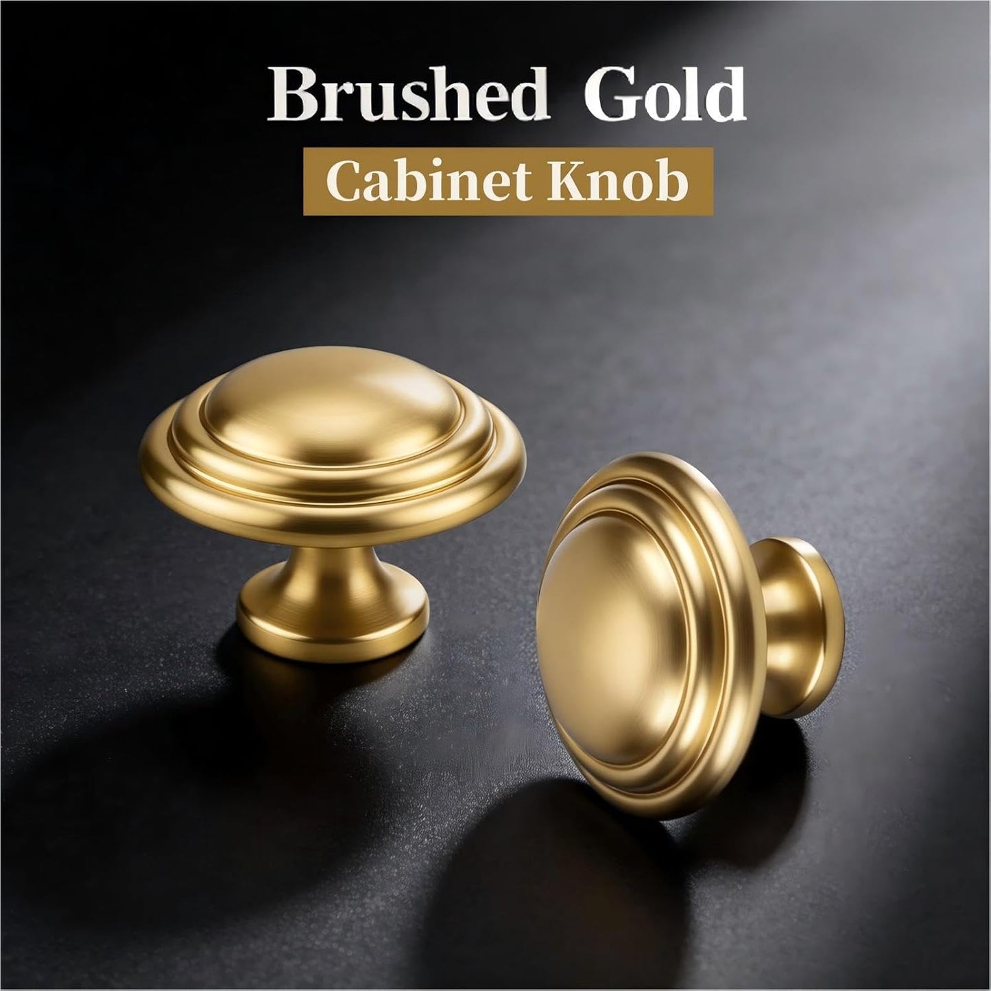 Pack 10 Pomos Plegables Bronce Champán 1-3/8pulg Armario Cocina