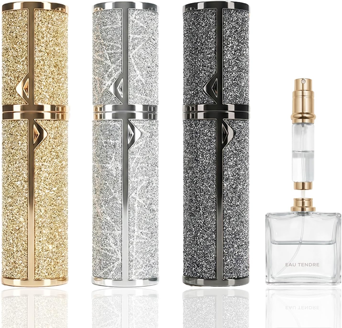 Botella perfume viaje recargable a prueba fugas