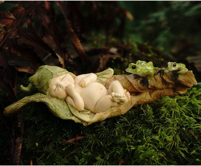 Estatua hadas miniatura para jardín y terrario