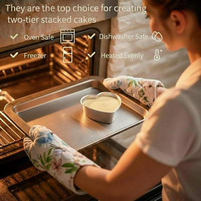 Moldes para pasteles de aluminio con forma de corazón 4 y 6 pulgadas San Valentín