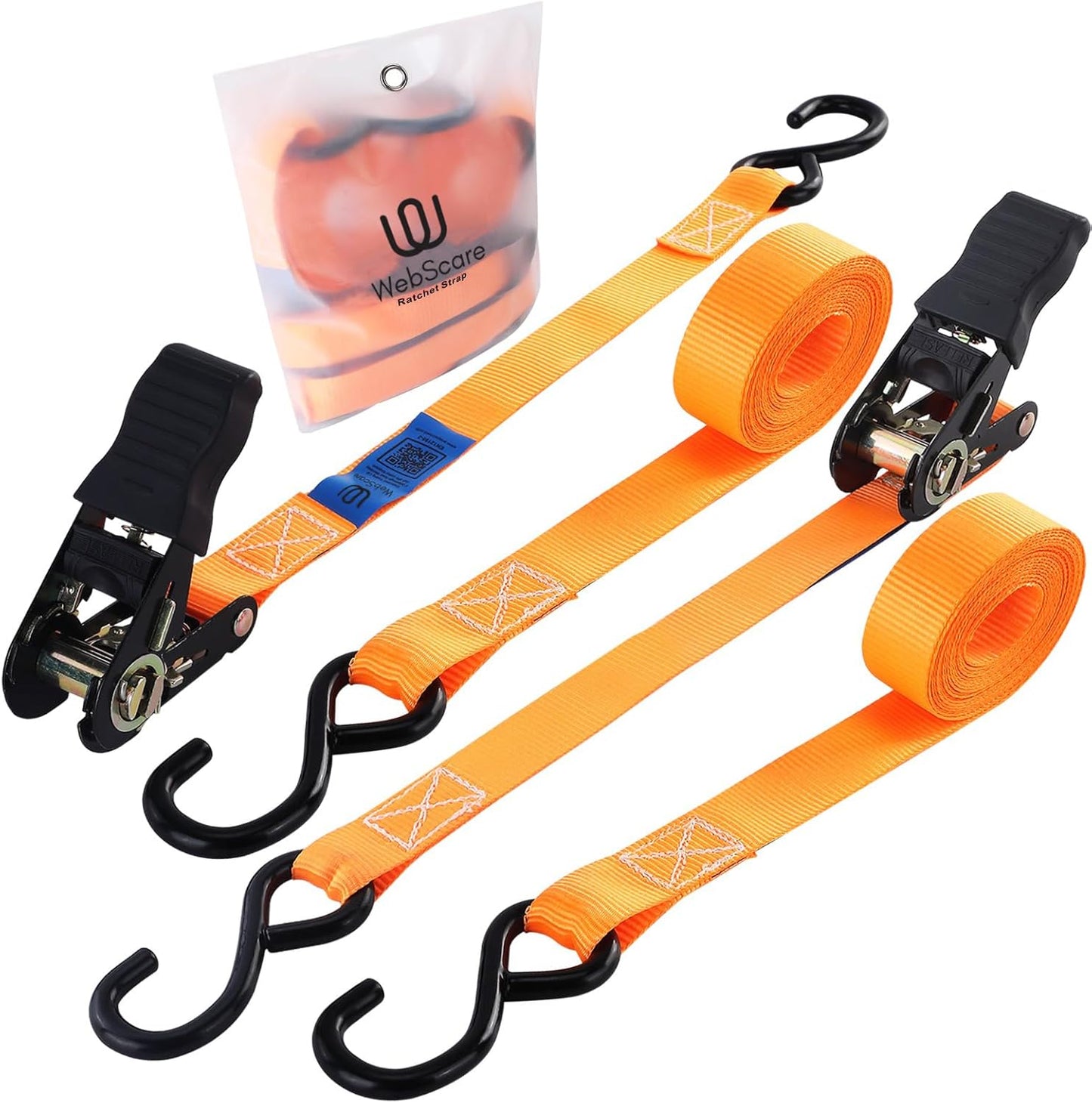 Correas trinquete 13.1pulg pack 2 poliéster 1984lb