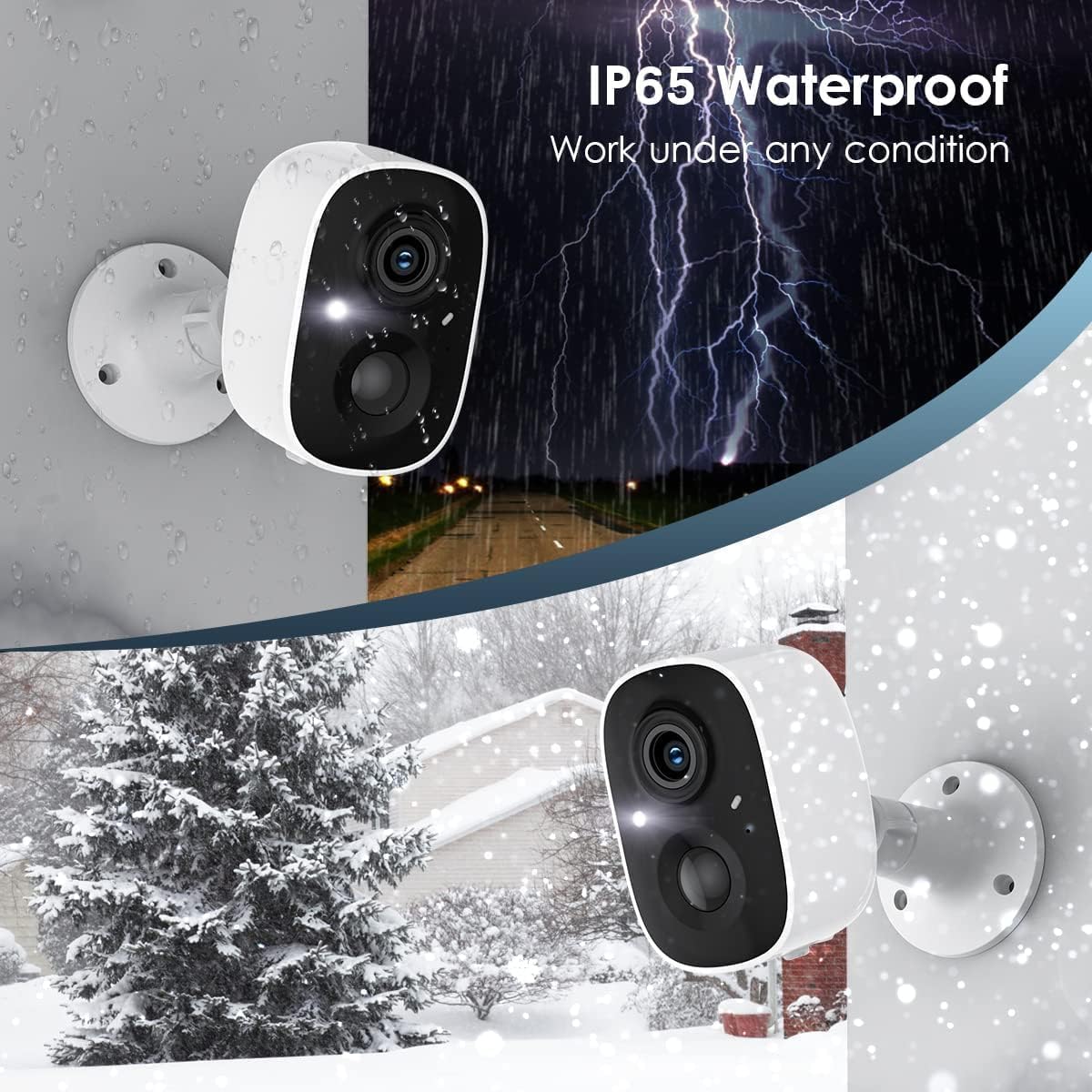 Cámaras seguridad inalámbricas 2K visión nocturna IP65