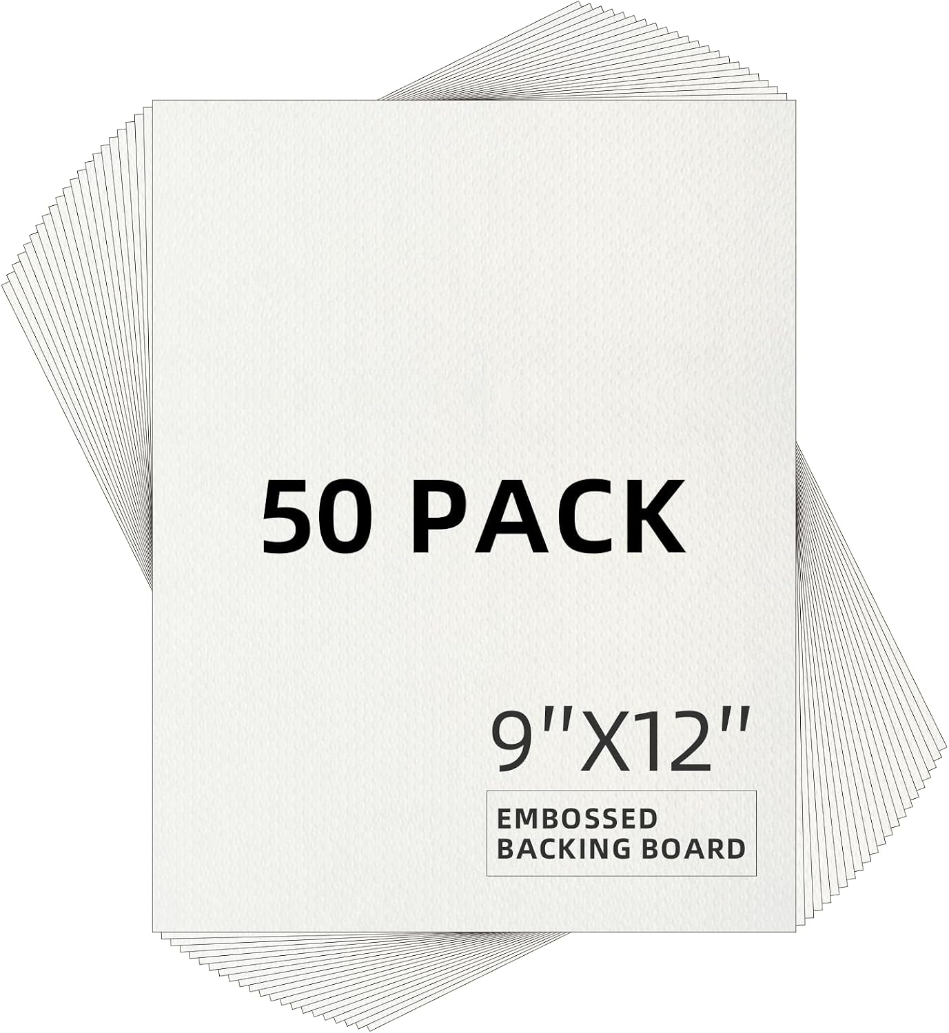 50 Tableros Respaldo 9x12pulg 4 Capas Sin Ácidos Blanco