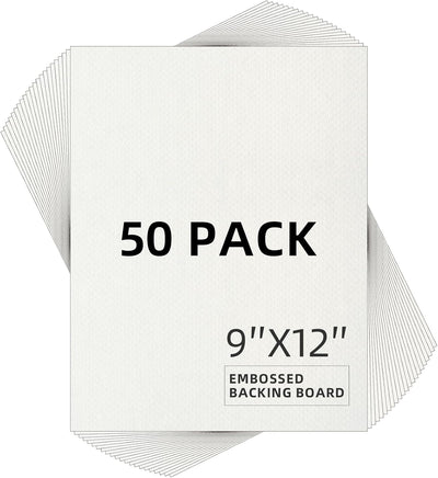 50 Tableros Respaldo 9x12pulg 4 Capas Sin Ácidos Blanco