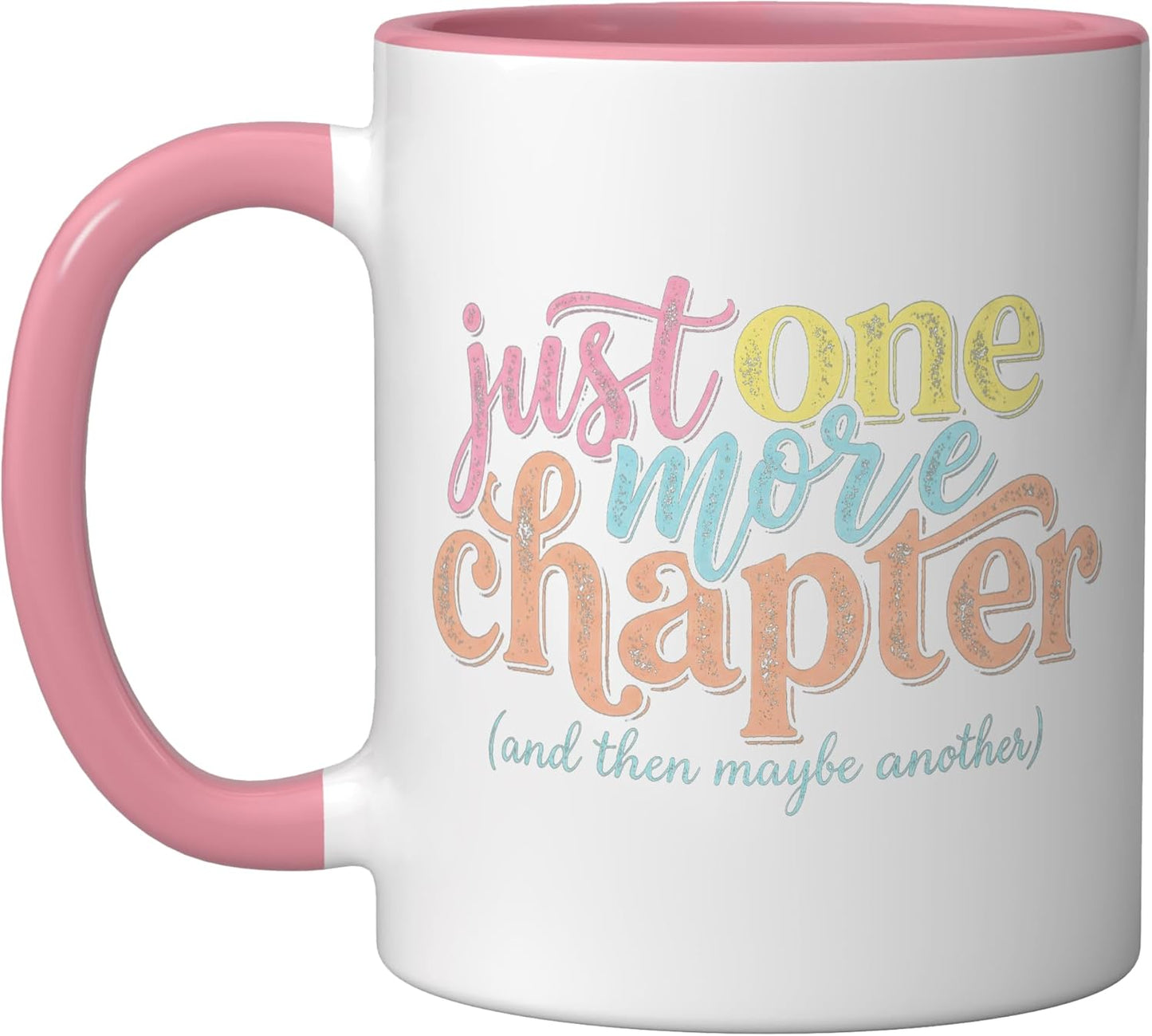 Taza Cerámica para Leer Rosa/Blanca