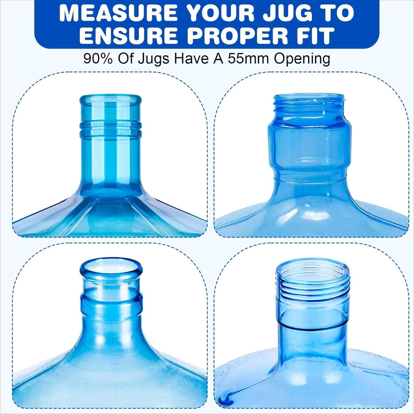 Tapa jarra 5gal reutiliz. silicona antiderrame 2.165pulg