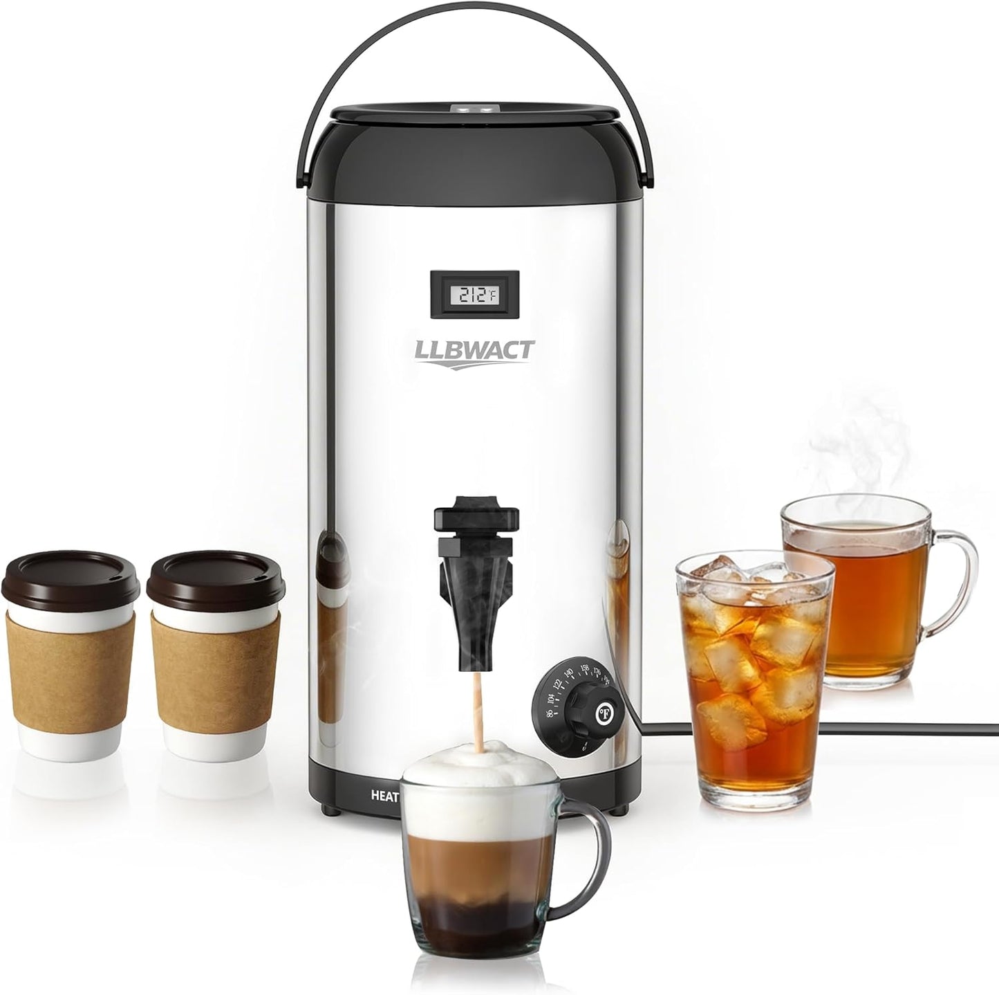 Dispensador eléctrico de bebidas 12 litros con control de temperatura