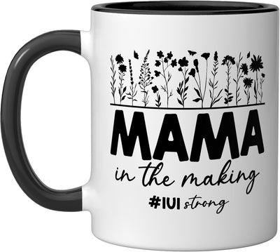 Taza de cerámica para inseminación intrauterina color negro y blanco
