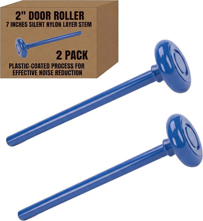 Paquete 2 Rodillos Puerta Garaje Grado Comercial Azul 2pulg
