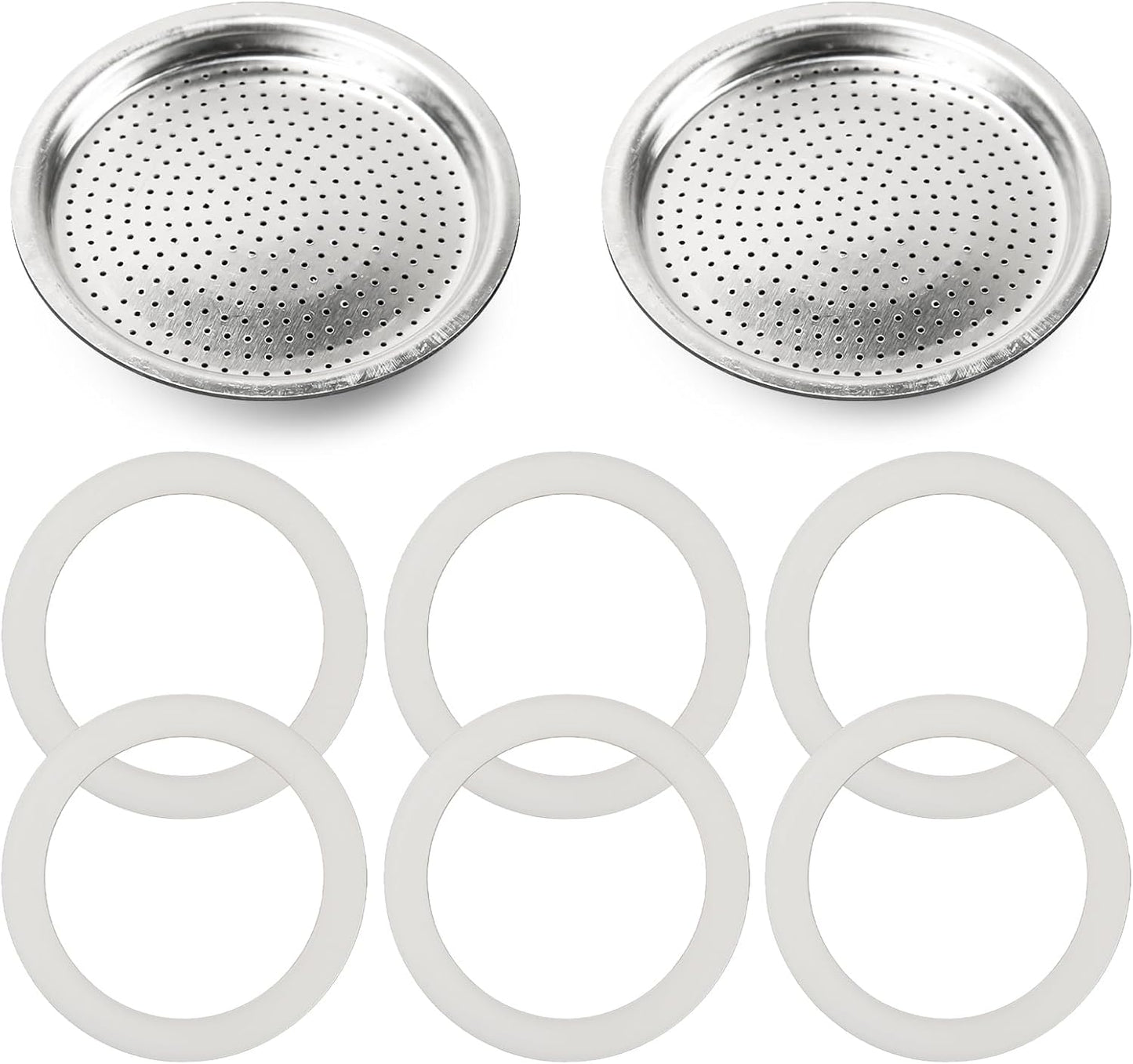 Junta silicona y placa aluminio para ollas Moka Pot 3 tazas