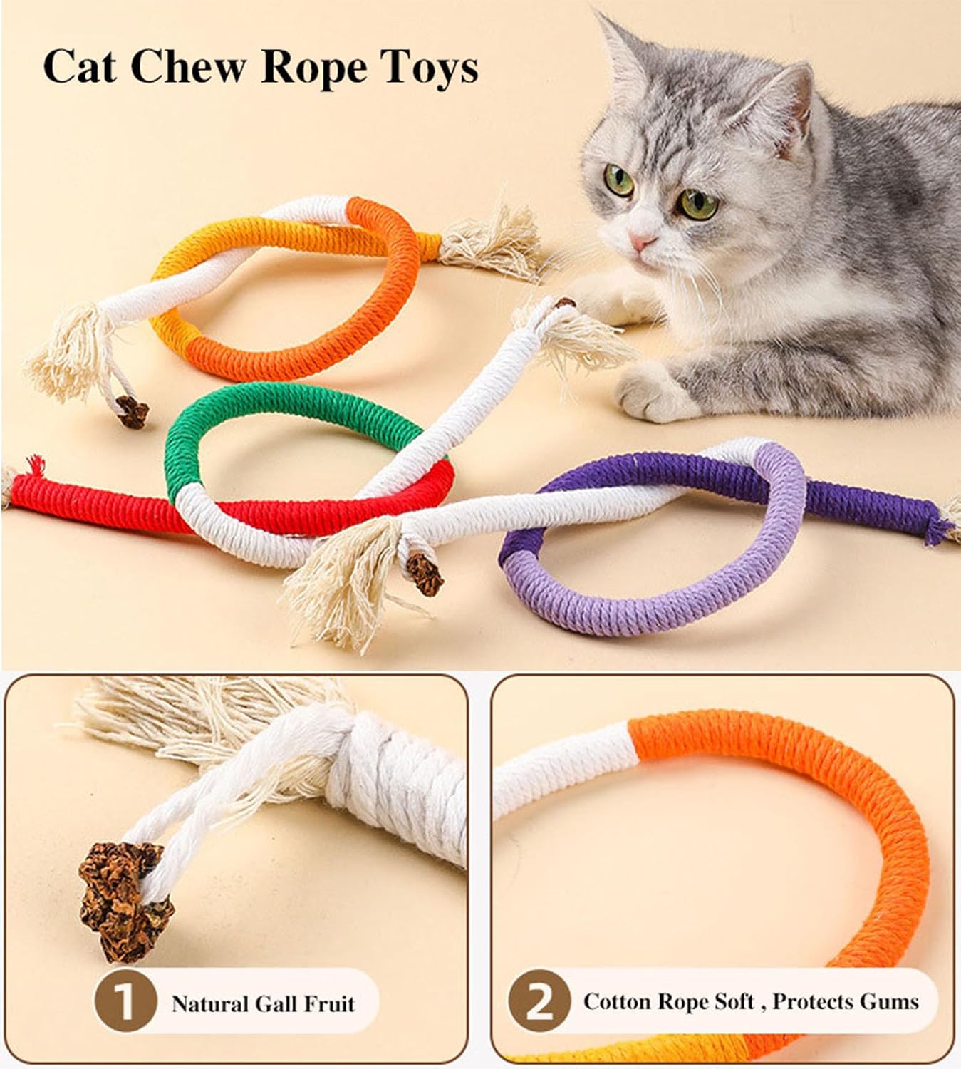 Juguetes para gatos con hierba gatera y limpieza dental