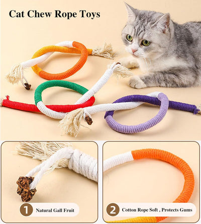 Juguetes para gatos con hierba gatera y limpieza dental