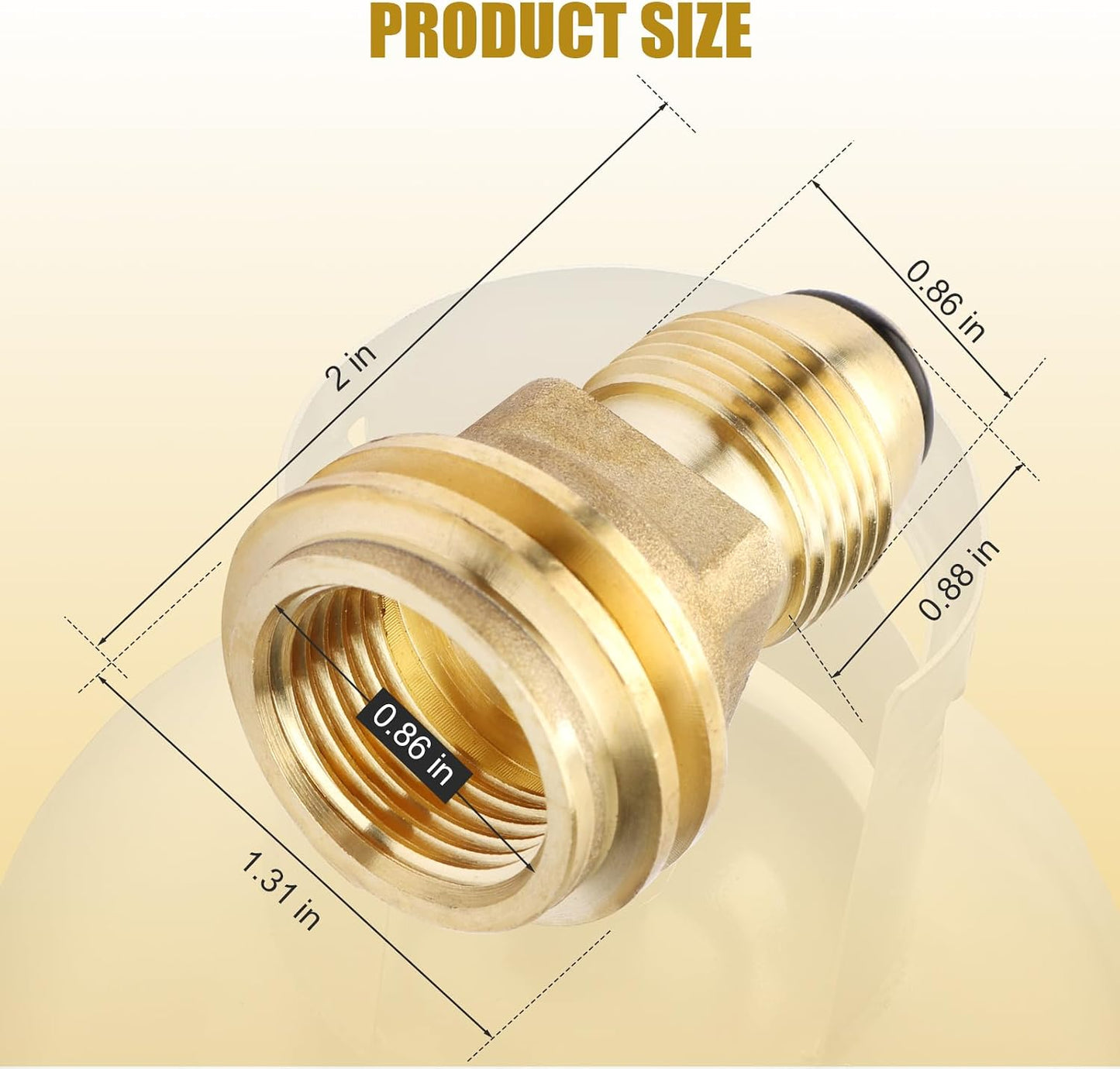Adaptador propano POL a QCC1 de latón