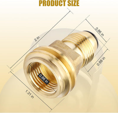 Adaptador propano POL a QCC1 de latón