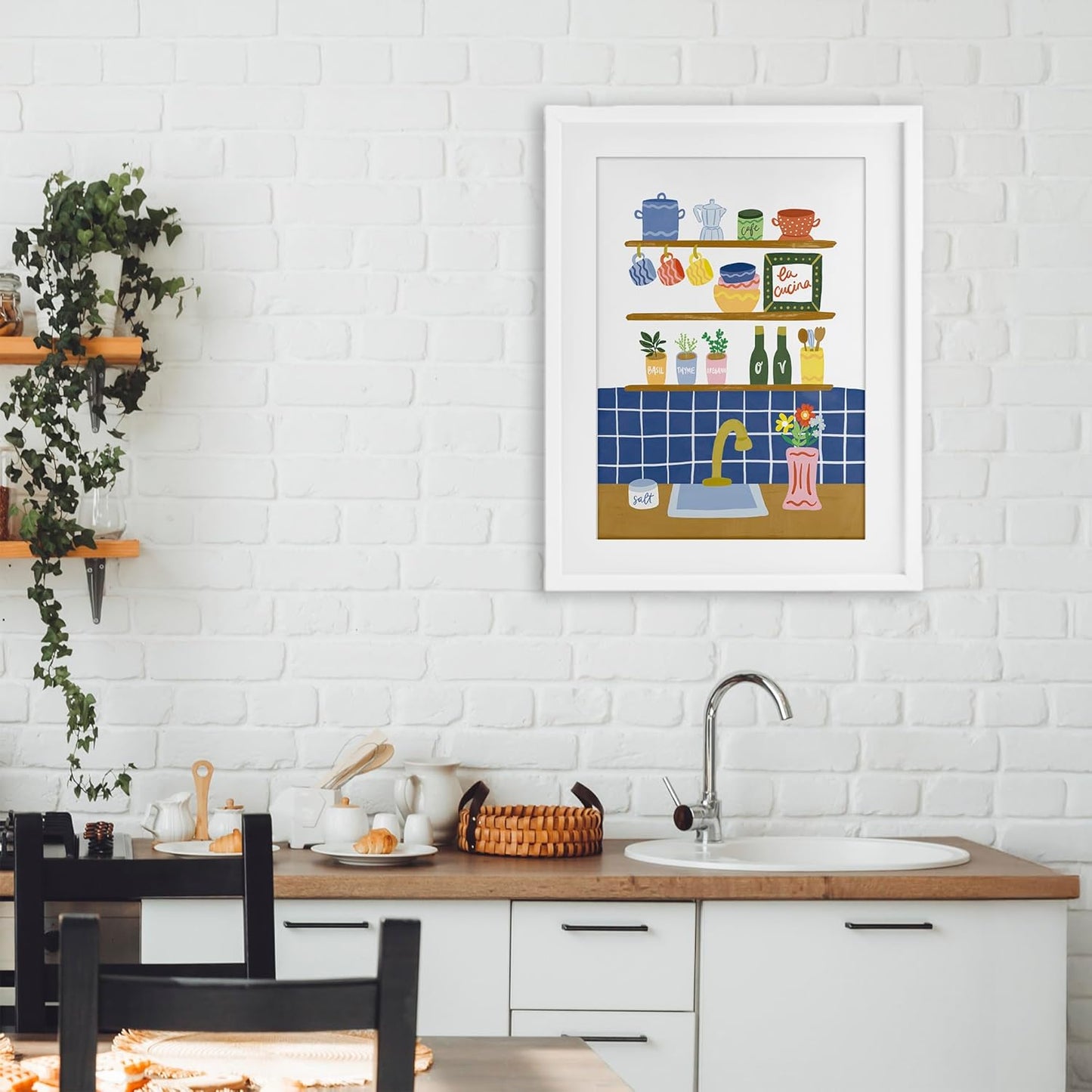 Estantería especias cocina italiana 17x23pulg
