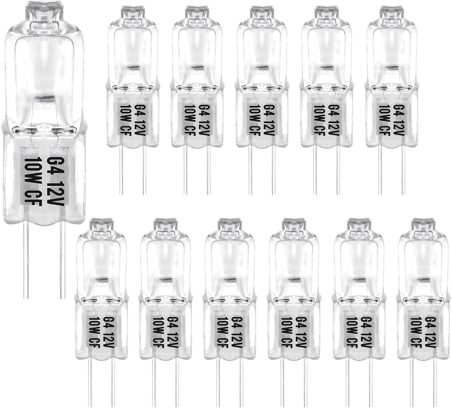 Paquete de 12 bombillas G4 halógenas para horno 10 W 12 V
