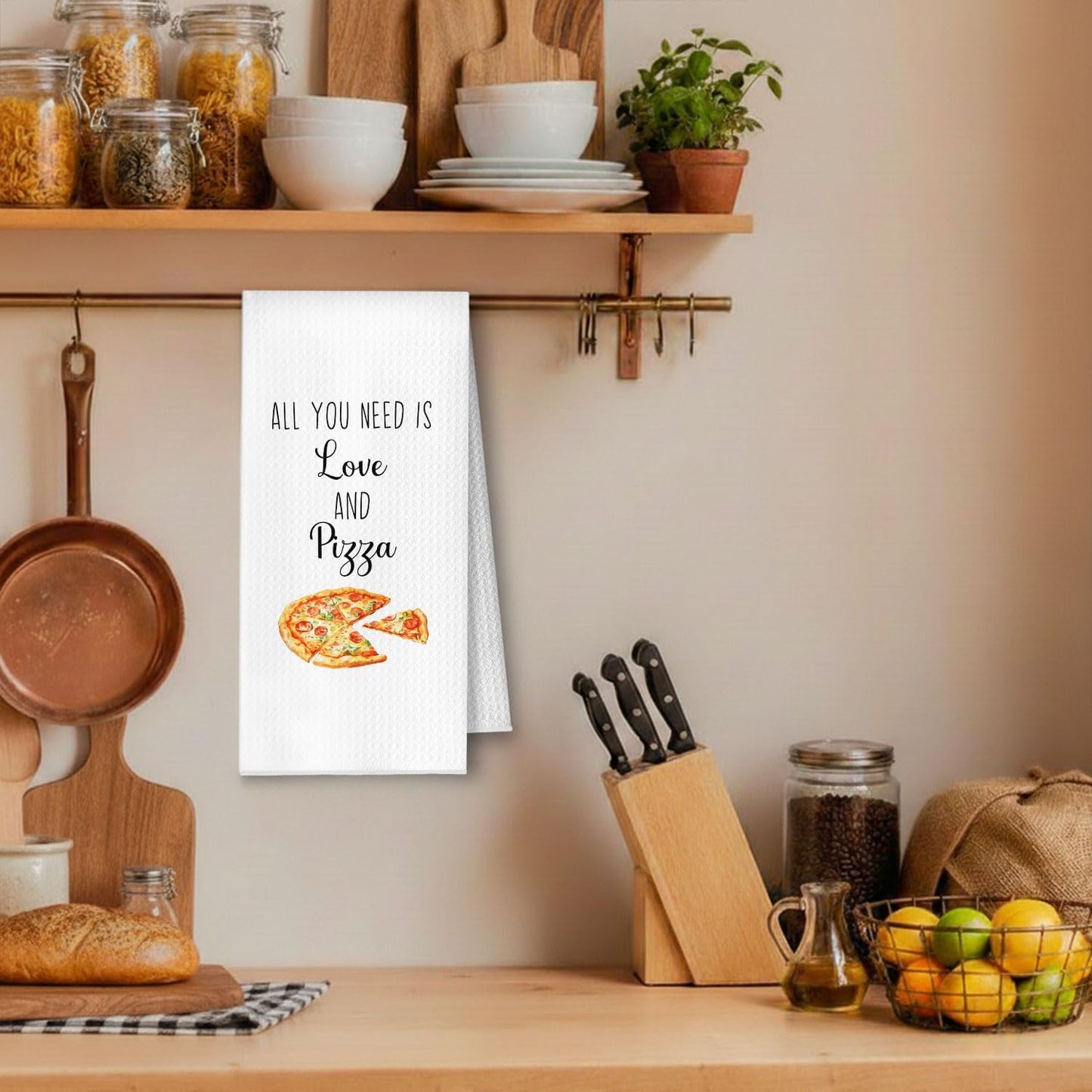 Toalla de cocina italiana de pizza, regalo para amantes de la comida