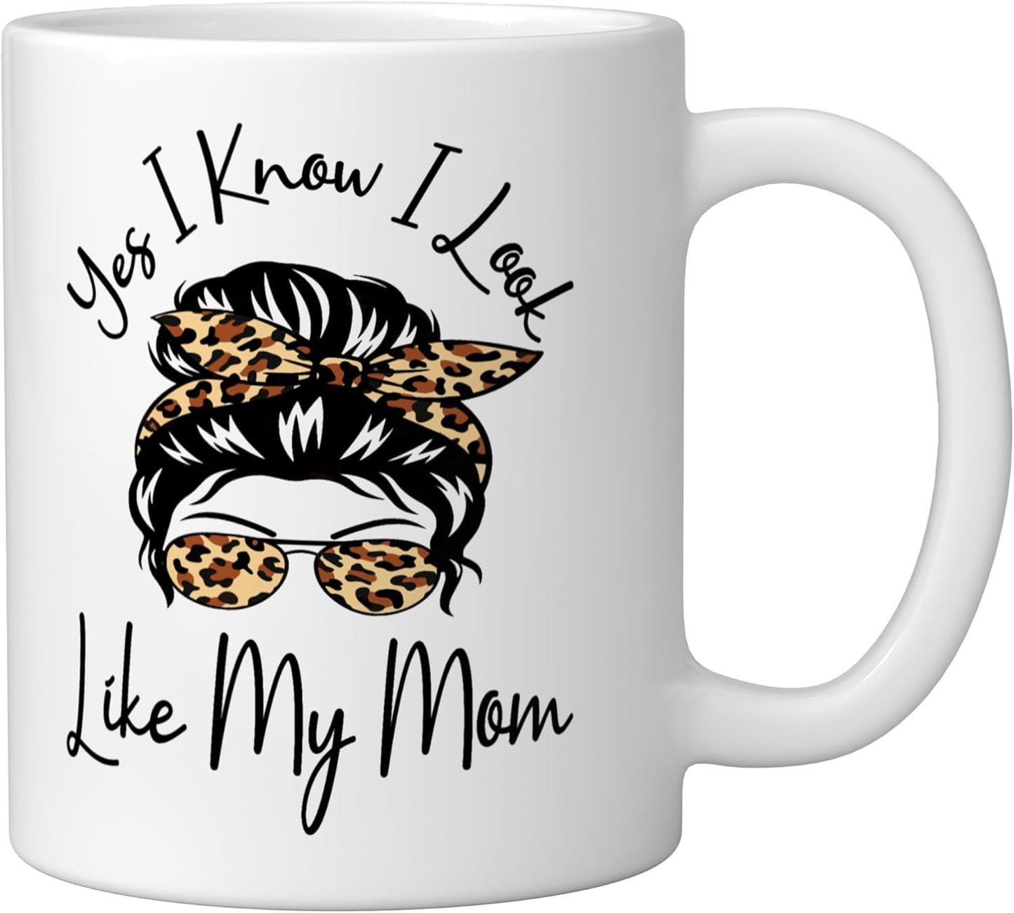 Taza de cerámica con dibujo de leopardo para Madre's Day