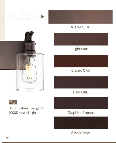 Lámpara baño 8 luces vidrio leche metal marrón aceitado