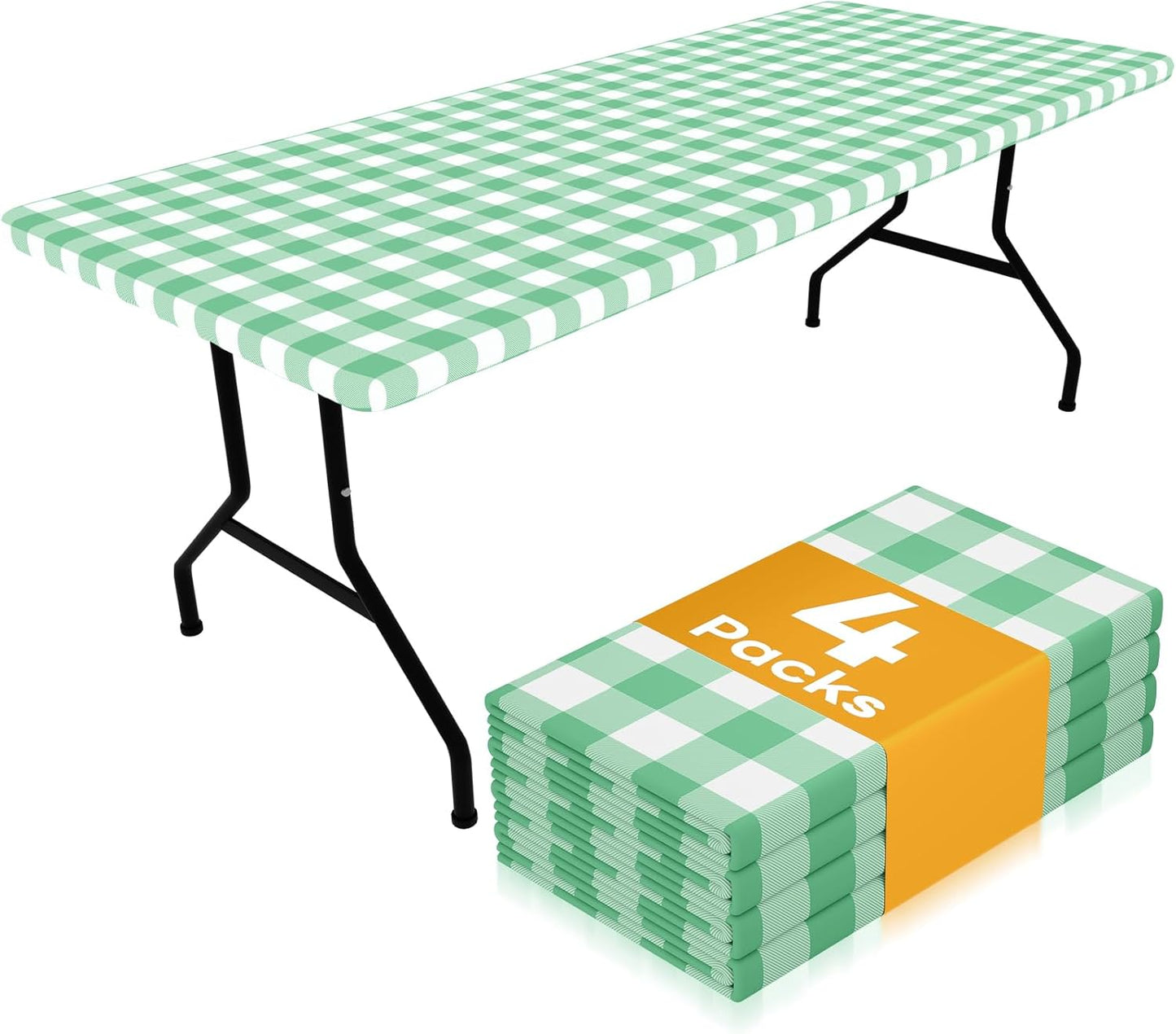 Mantel de picnic elástico impermeable para mesa rectangular