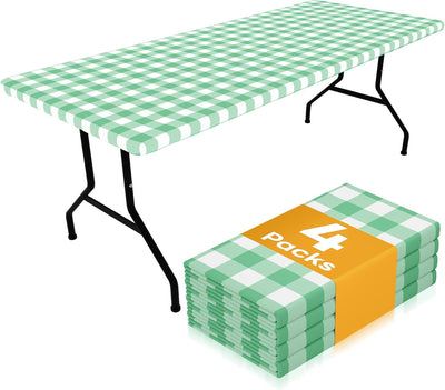 Mantel de picnic elástico impermeable para mesa rectangular
