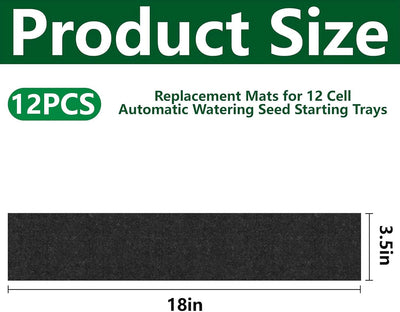 12 Alfombrillas Capilares 18.5x3.5pulg para Riego Automático