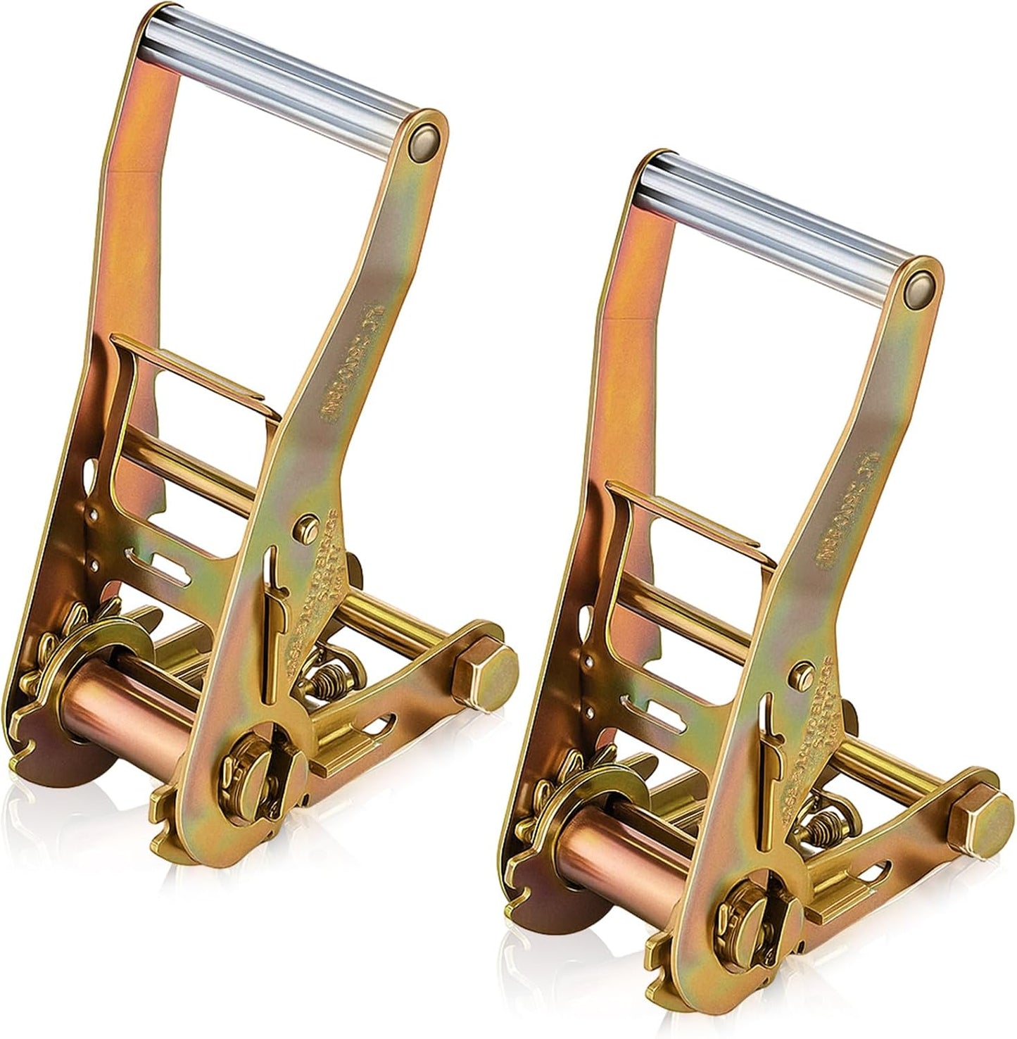 2 Correas Trinquete 2pulg Hebilla Estándar Aluminio 11000lb