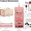 Bolsa maquillaje enrollable TSA aprobada con 4 bolsas transparentes