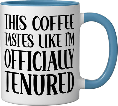 Taza de café cerámica para profesor titular azul/blanco