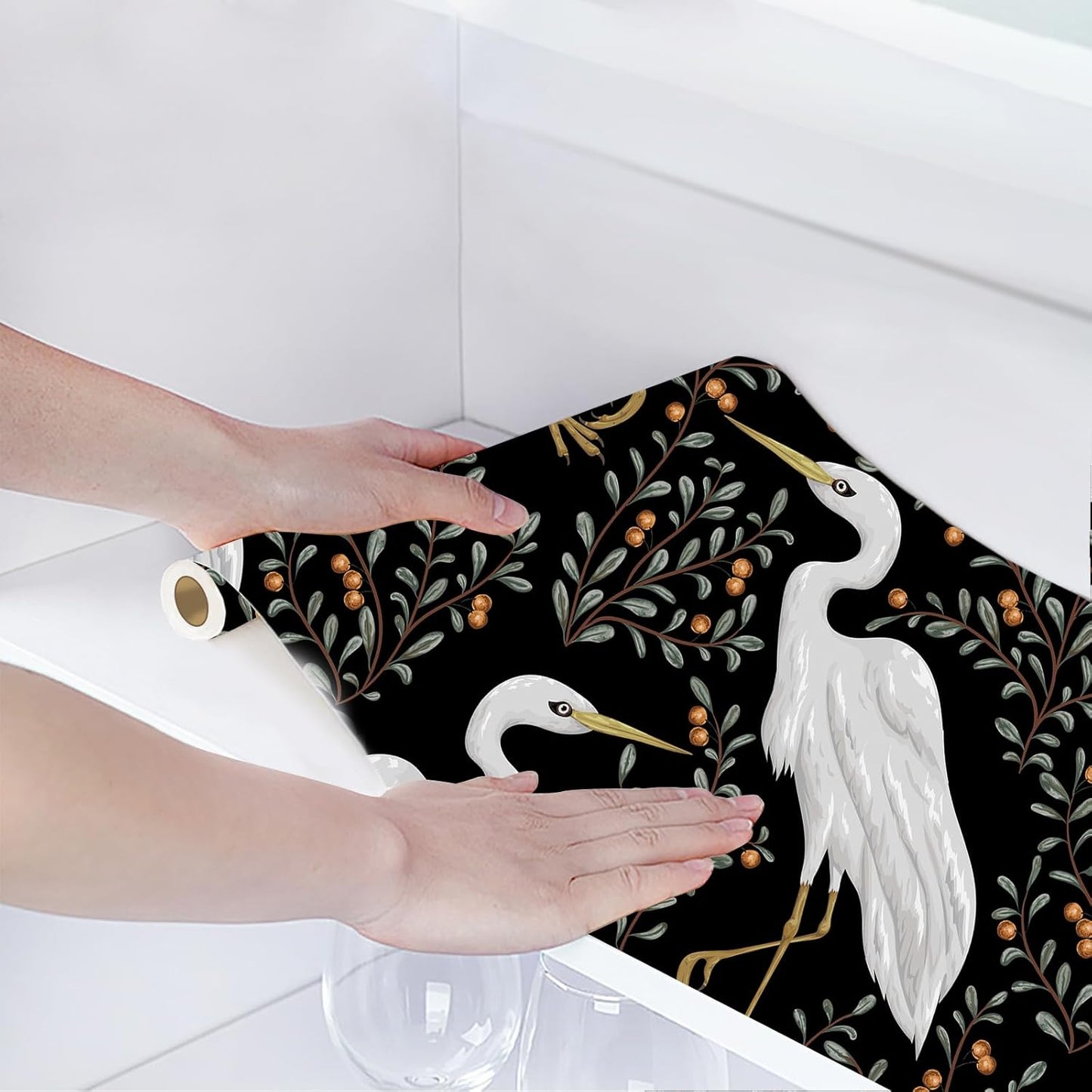 Papel adhesivo para estantes cocina baño 17.3