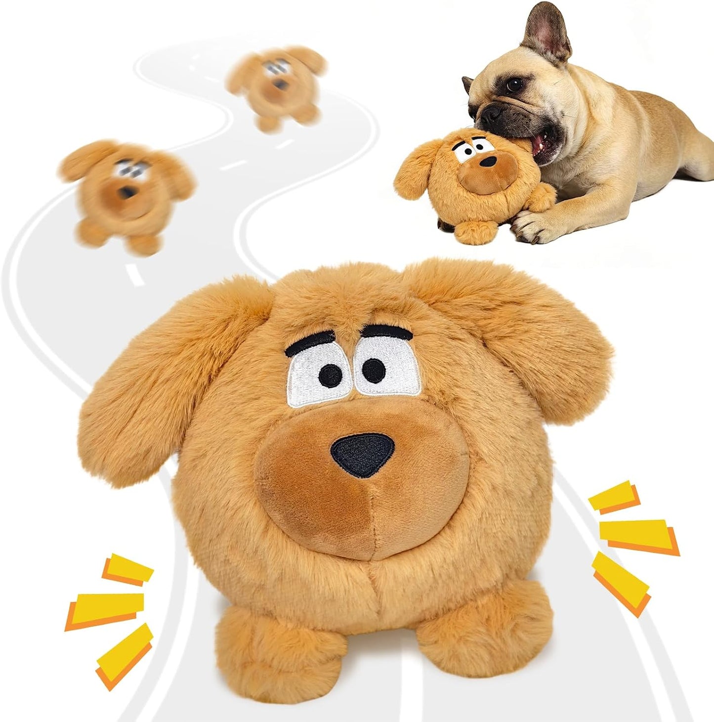 Pelota perro interactiva chirriante recargable USB