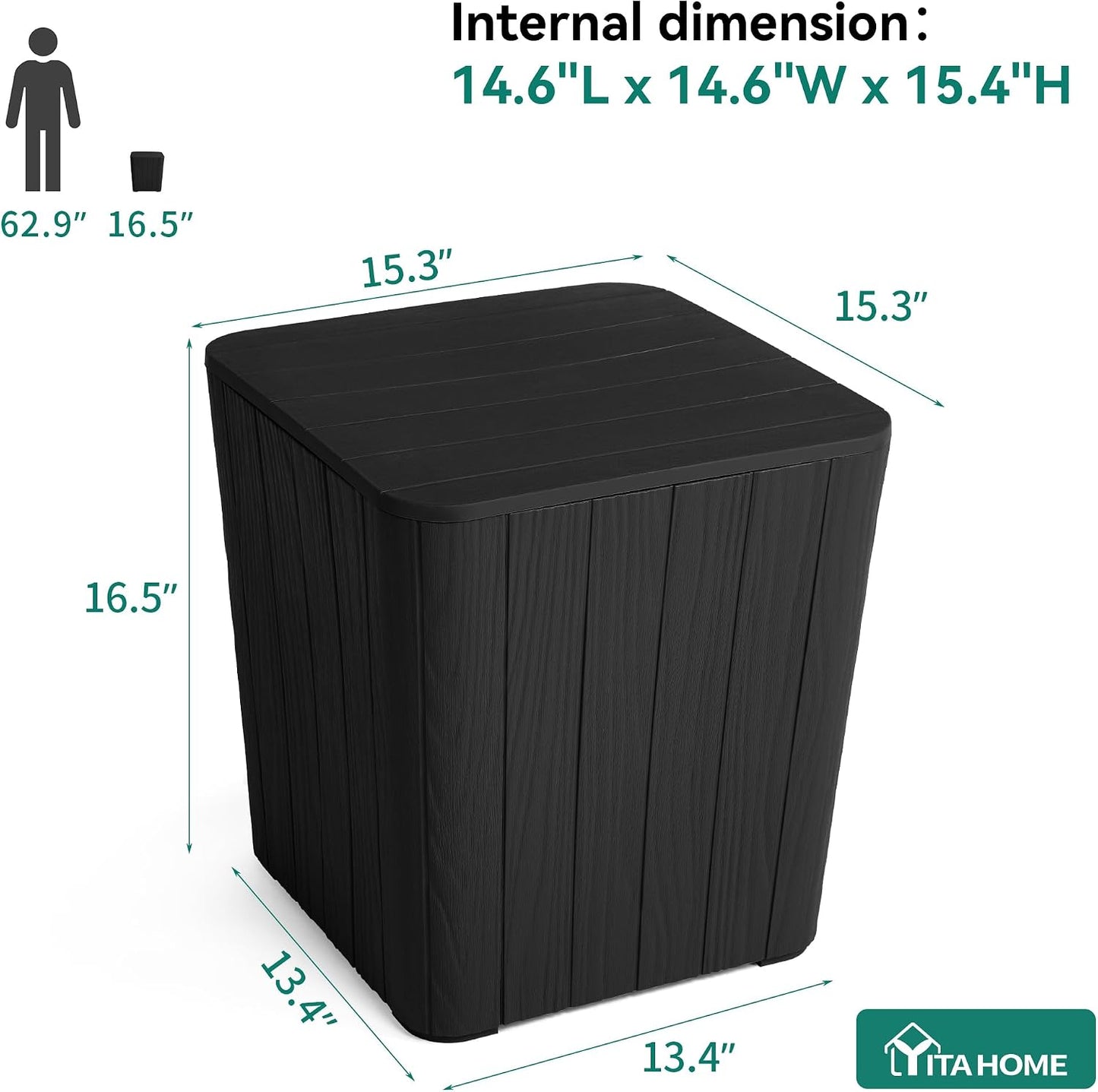 Caja resina 11.5gal tapa extraible impermeable