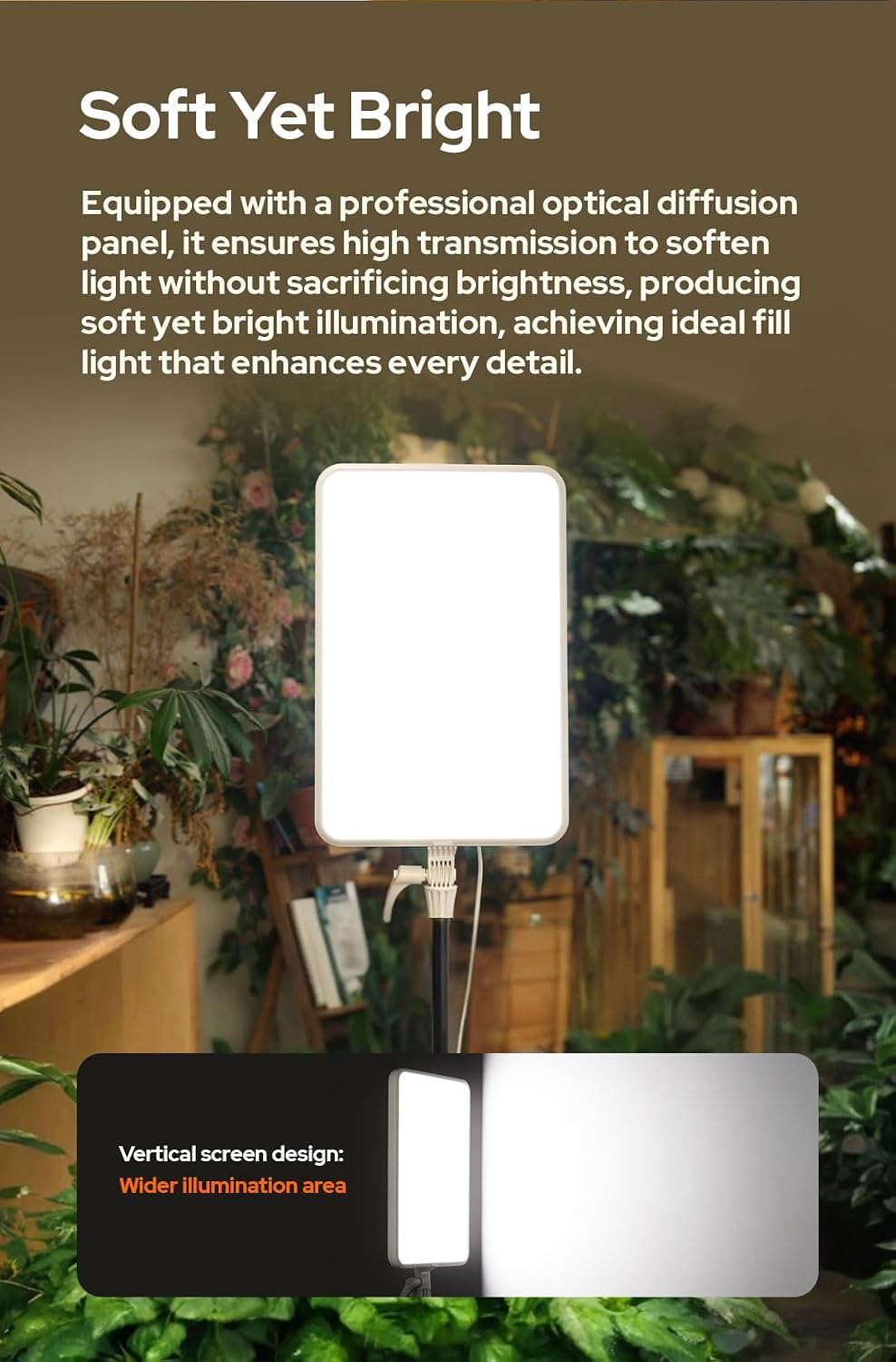 Panel luz LED 85W 28pulg bicolor 2800K-6500K control app