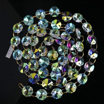 Cadena cuentas octágono 0.551pulg color AB 6ft colgantes boda