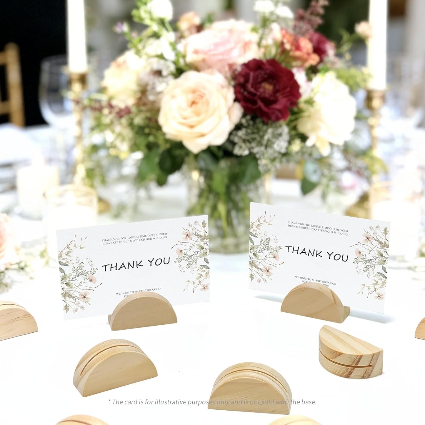 Soportes de madera para números de mesa de boda y eventos