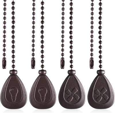 4 Pzas Extensión Cadena Techo 12pulg Negro con Perlas