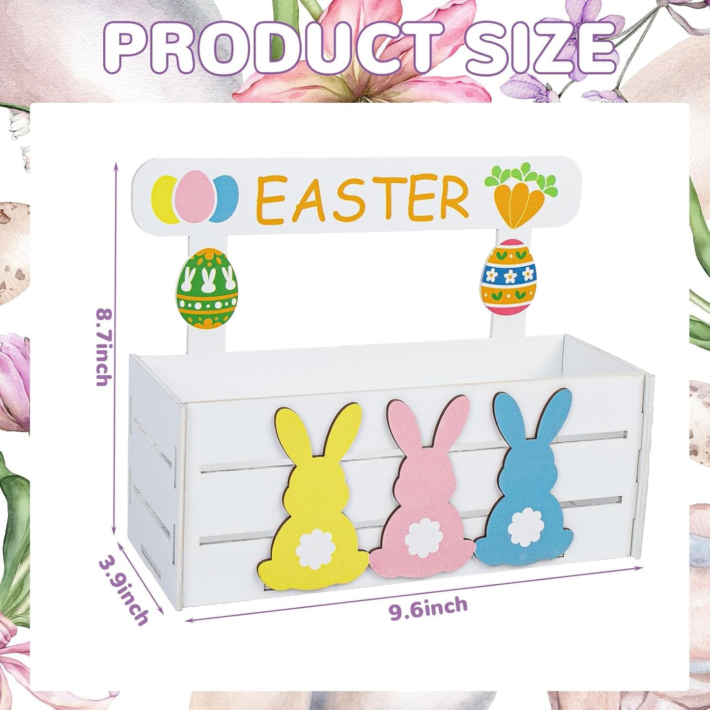 Cuenco de madera para dulces de Pascua colorido huevo de Pascua
