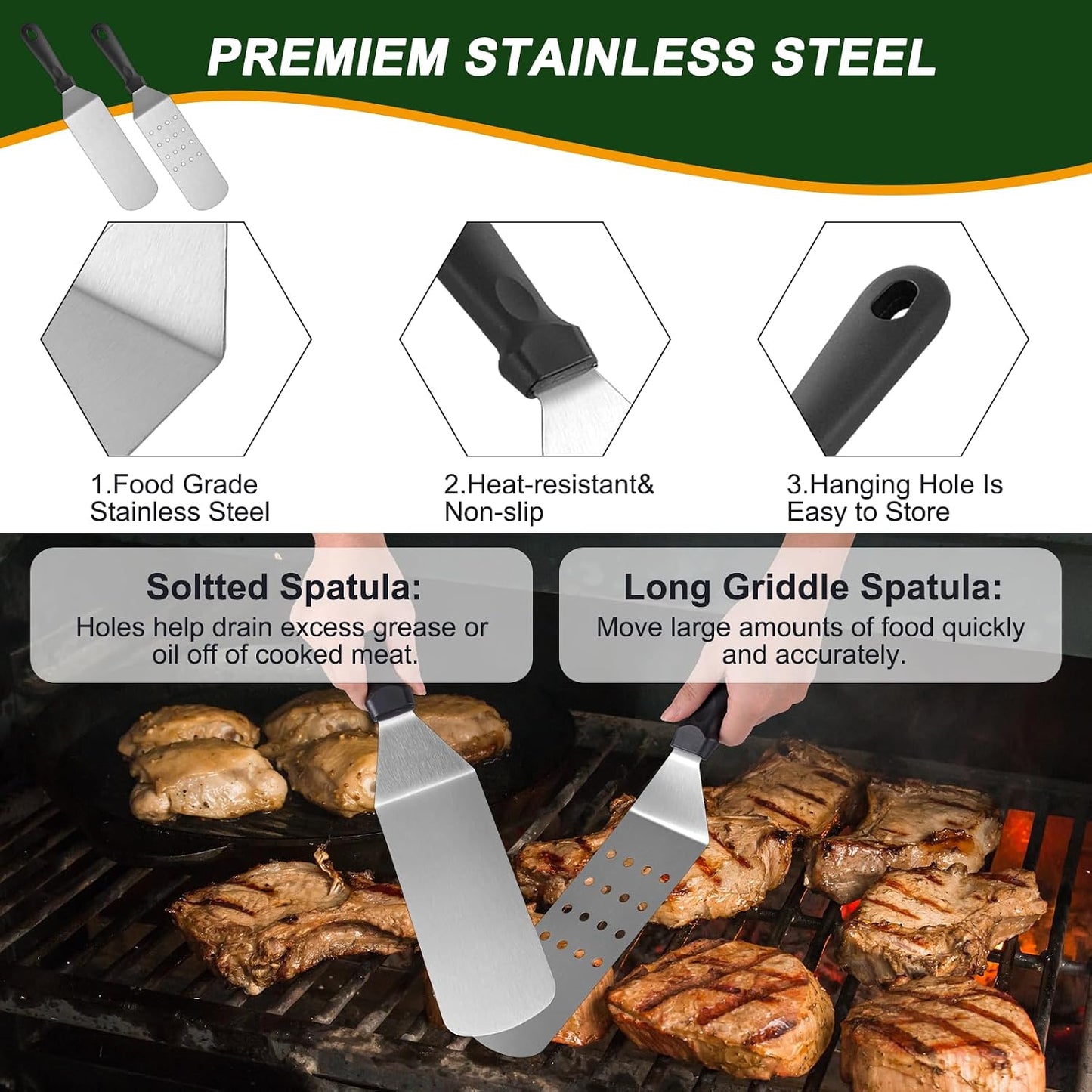 22 Pzas Accesorios Plancha Blackstone Metal Tapa