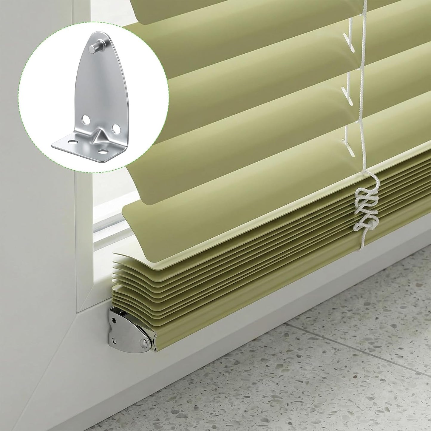 8 Pzas Soportes Acero Inox para Ventanas y Puertas con Tornillos