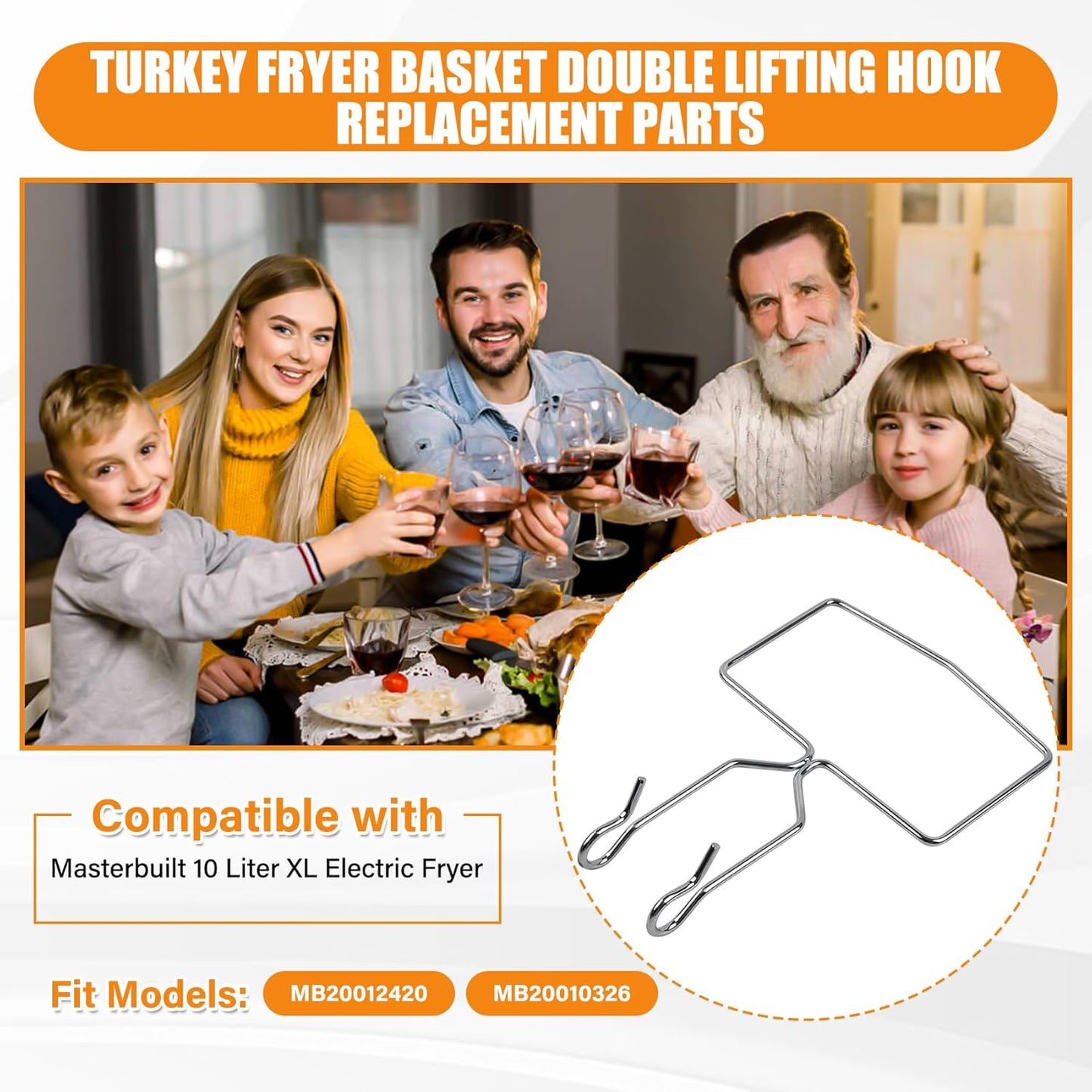 Cesta pavo doble gancho freidora Masterbuilt 10L XL