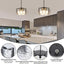 Candelabro negro 4 luces cristal para comedor y entrada